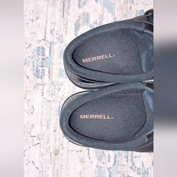 Merrell Black  Leather lace Up Men's Shoes Size 12 - Picture 4 of 9